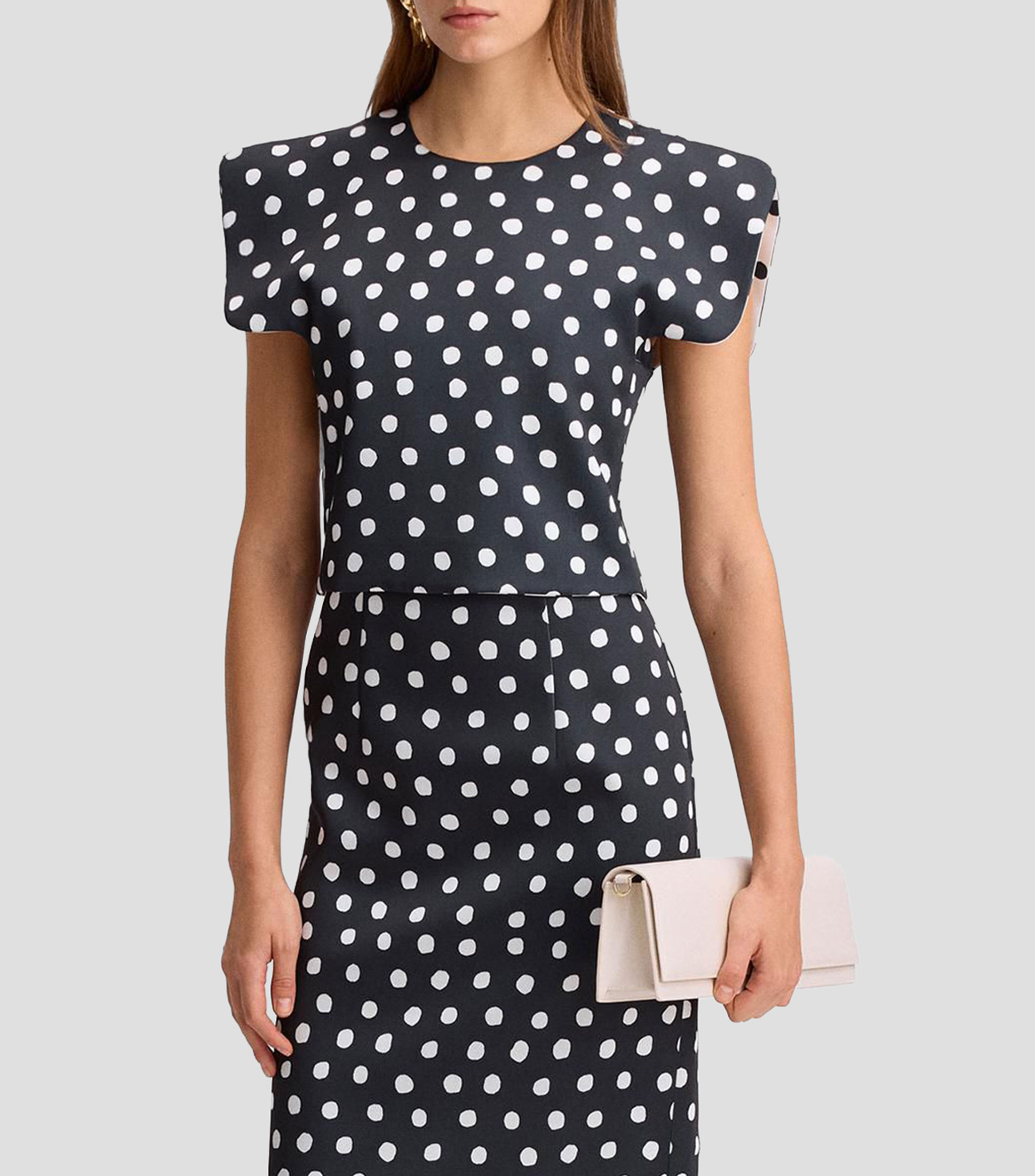 Blusa polkadots manga corta Mujer